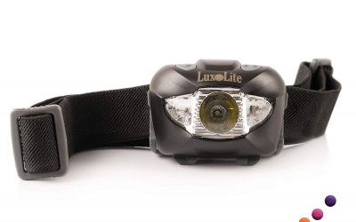 Luxolite LED Headlamp Flashlight with Red Led Light